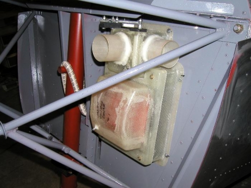 Air filter / hot air mixer box mounted on firewall