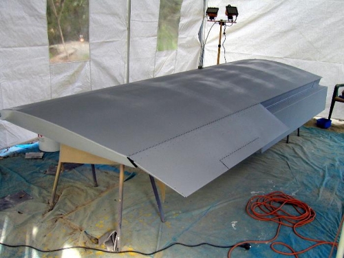 Outboard view wing in undercoat