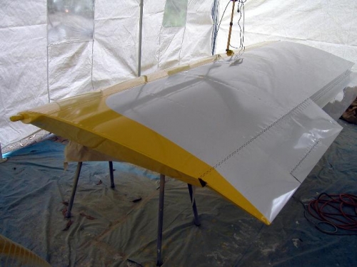 Outboard trailing edge painted