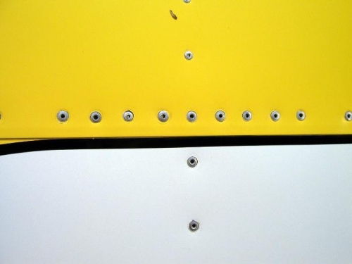Close up of rivets
