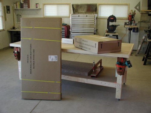 These two boxes hold the whole empennage section.