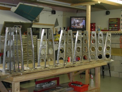 Numbered the ribs to the spar.