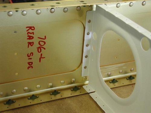 Left front spar riveting went well.