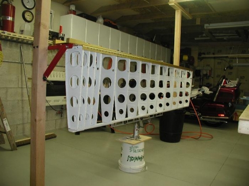 She is haning in the jig.