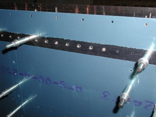 Started to countersink the baffle plate to the tank skin.