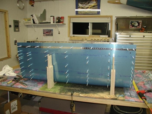 finished drilling all rivet holes to the tank.