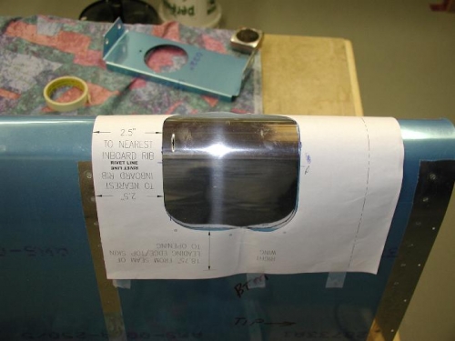 Started to install landing light.