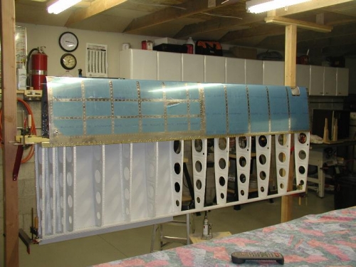 Fuel tank and leading edges are mounted.