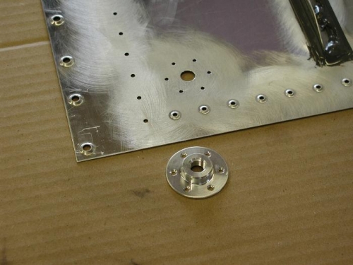 The fuel tank drain is readt to be sealed in place.