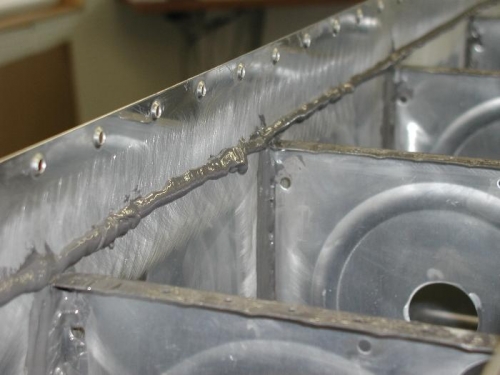 Tank sealent in place for baffle.