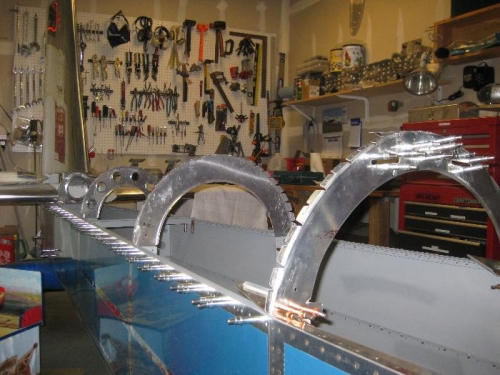 Aft Bulkhead tops in place
