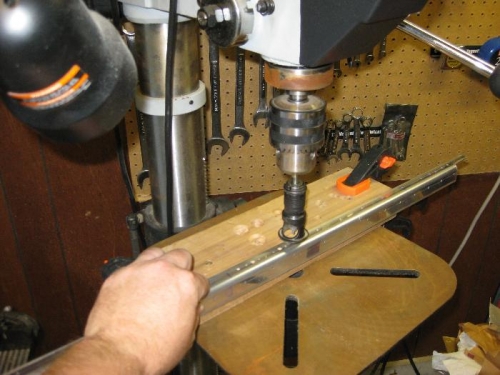Setup for used the drill press to countersink parts