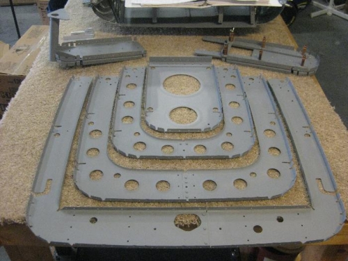 All the completed bulkheads.  The top portion of the -809, -808, and -807 blkhds get installed later
