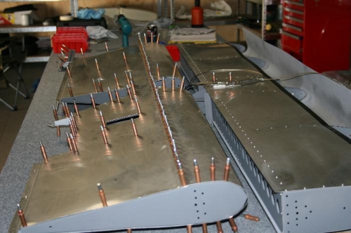 elevator clecoed together