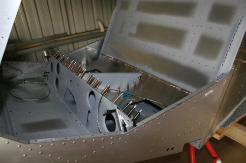 Seat pans installed in place