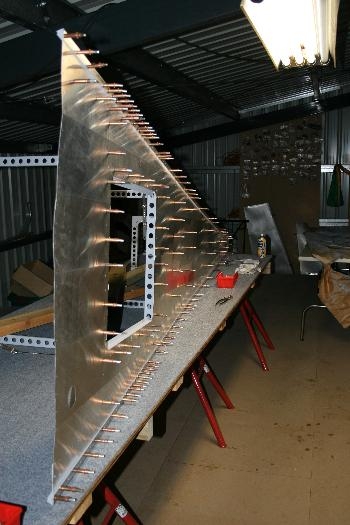 bottom skin in place