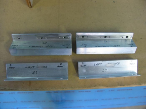 All brackets match drilled for the nutplates