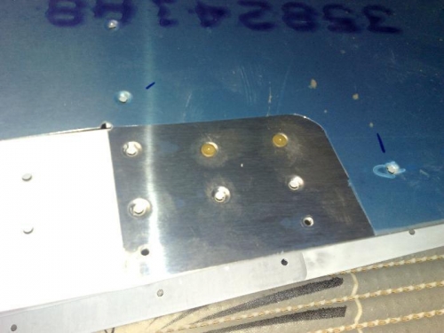 Counterbalabce skin riveted to elev skin to eliminate the need for blind rivets later
