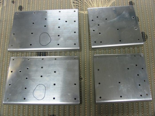Reinforcement plates match drilled