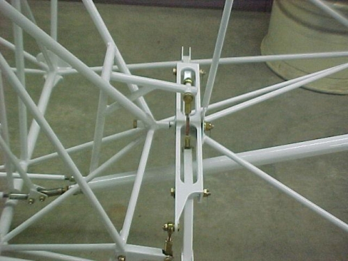 Side view of mixer bellcrank