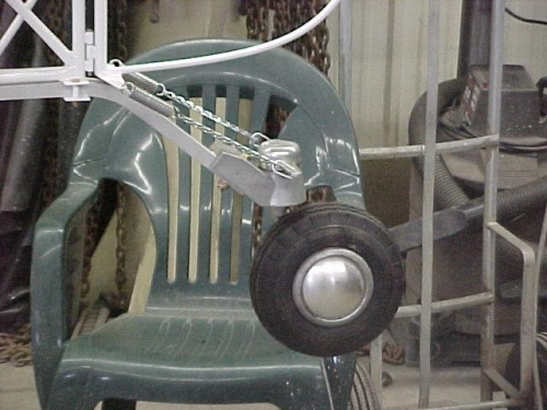 Tail wheel assembly installed