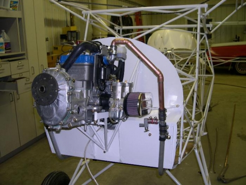 Coolant line to radiator