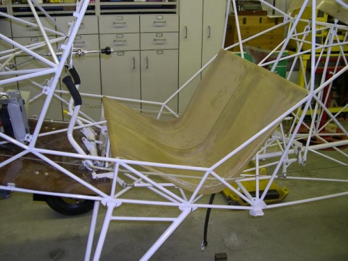 Seat trimed and fit in place