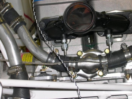 EGT thermocouples installed also water temp sensor