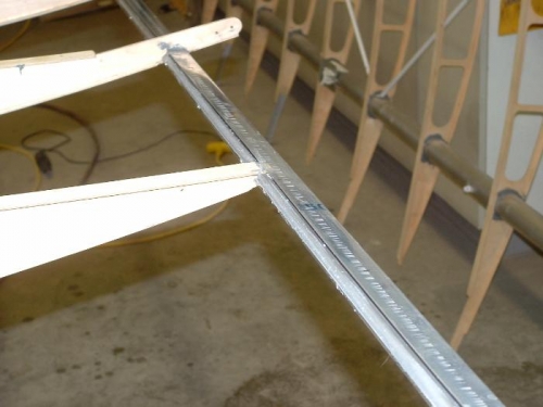 Trailing edge with 3/8 tube installed