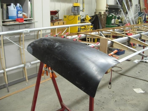 left wing tip champed in place