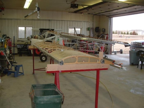 Fuel tank from root rib looking toward tip.