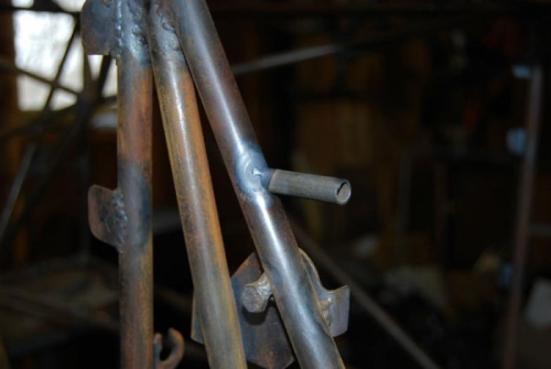 Stub tacked in place