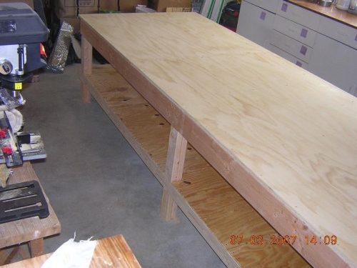 E-side of bench from N