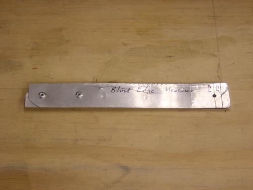Blind edge rivet measure tool