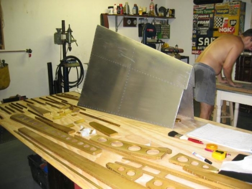 Alodine parts awaiting Priming