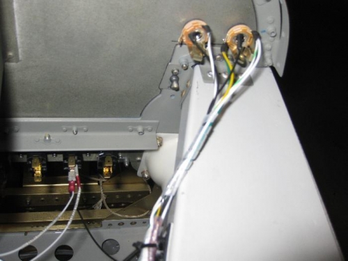 Pilot's headset jacks wired.