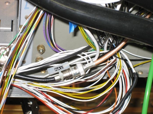 Cable connected to the SL30 BNC NAV connector.