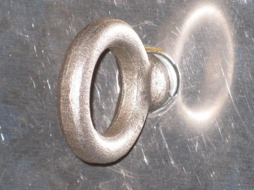 Closeup of tie down ring.