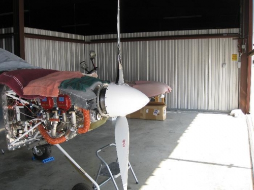 Side view of the installed prop.