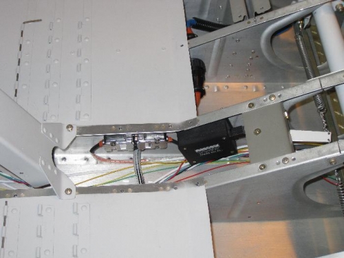 The aileron connector just behind the servo.