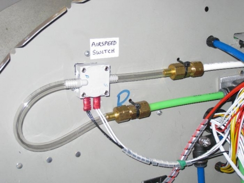 Connection to airspeed switch for TCW's Intelligent Flap Controller.