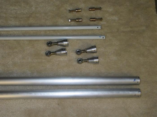 All tubes and rods drilled.