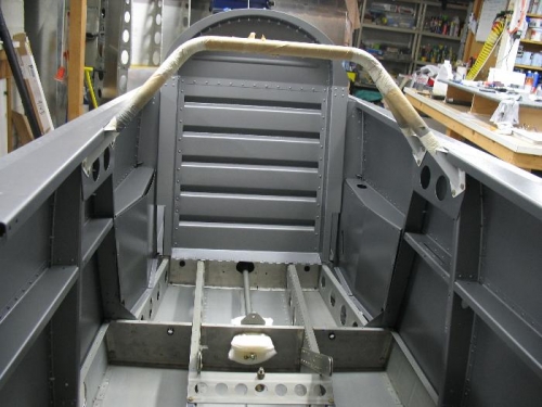 Forward looking aft to the rear seat.