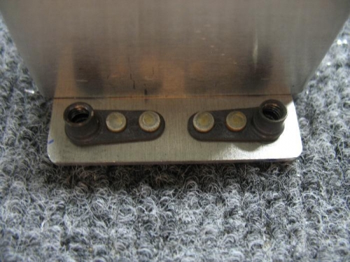 One lug #8 nut plates, with tight rivet spacing