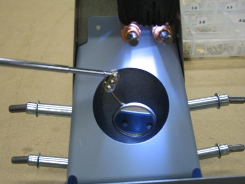 Inspecting rivets inside 710 brace