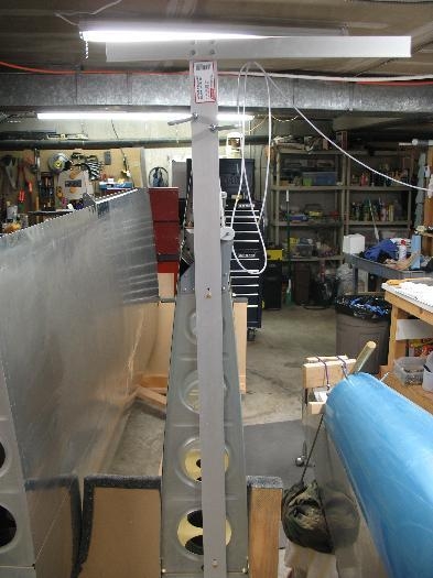 Dry wall square used to rig the aileron