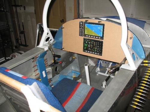 Instrument panel mock up with seats installed