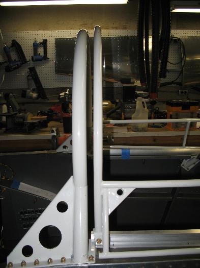 Roll bar and frame are nearly parallel just slight wider at the top.
