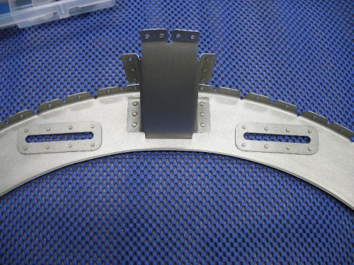 Back of F807, seatbelt fairleads and canopy receptacle riveted on