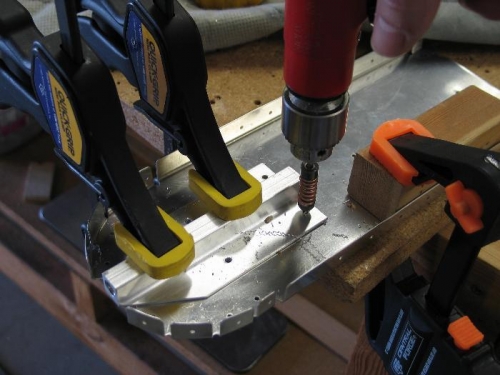 Mark, clamp and drill.